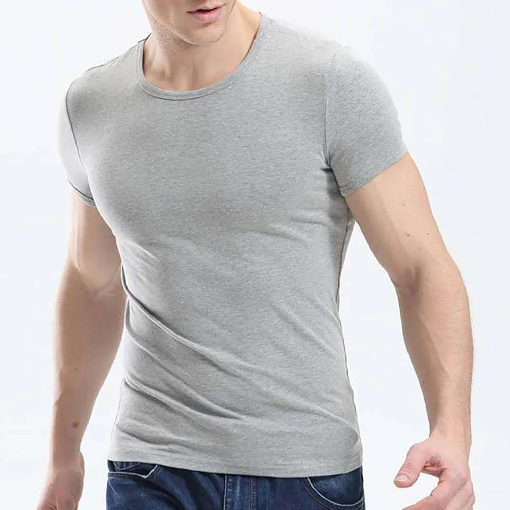 3pcs Random Color  Muscle Men T Shirt Fitness T-shirts Men's V neck T-shirt