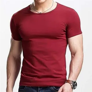 3pcs Random Color  Muscle Men T Shirt Fitness T-shirts Men's V neck T-shirt