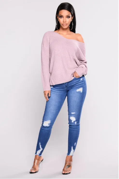 AIKO: Ripped Denim Jeans, skinny fit