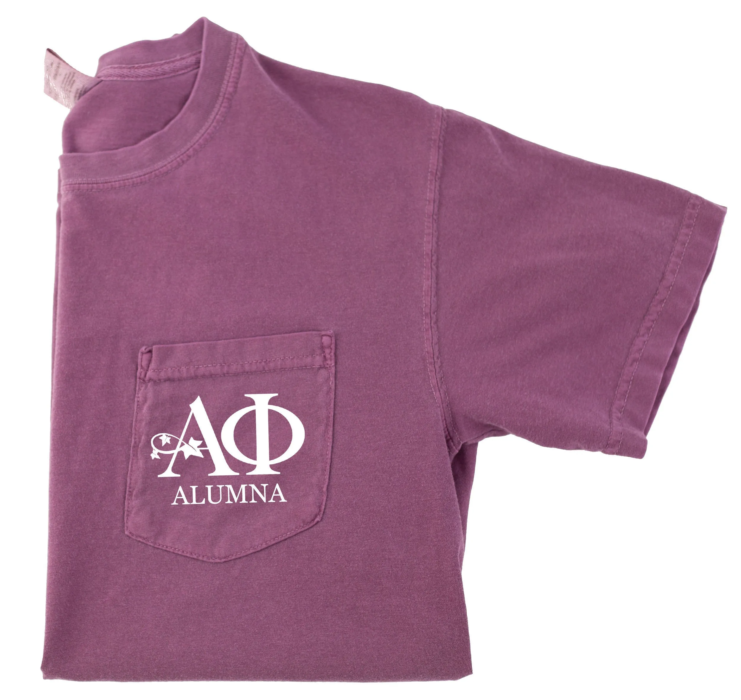 Alpha Phi Alumna Pocket Tee - Berry