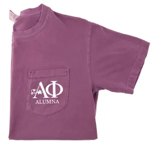 Alpha Phi Alumna Pocket Tee - Berry