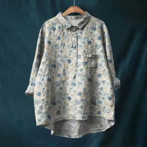 Althea | Elegant Floral Women's Shirt