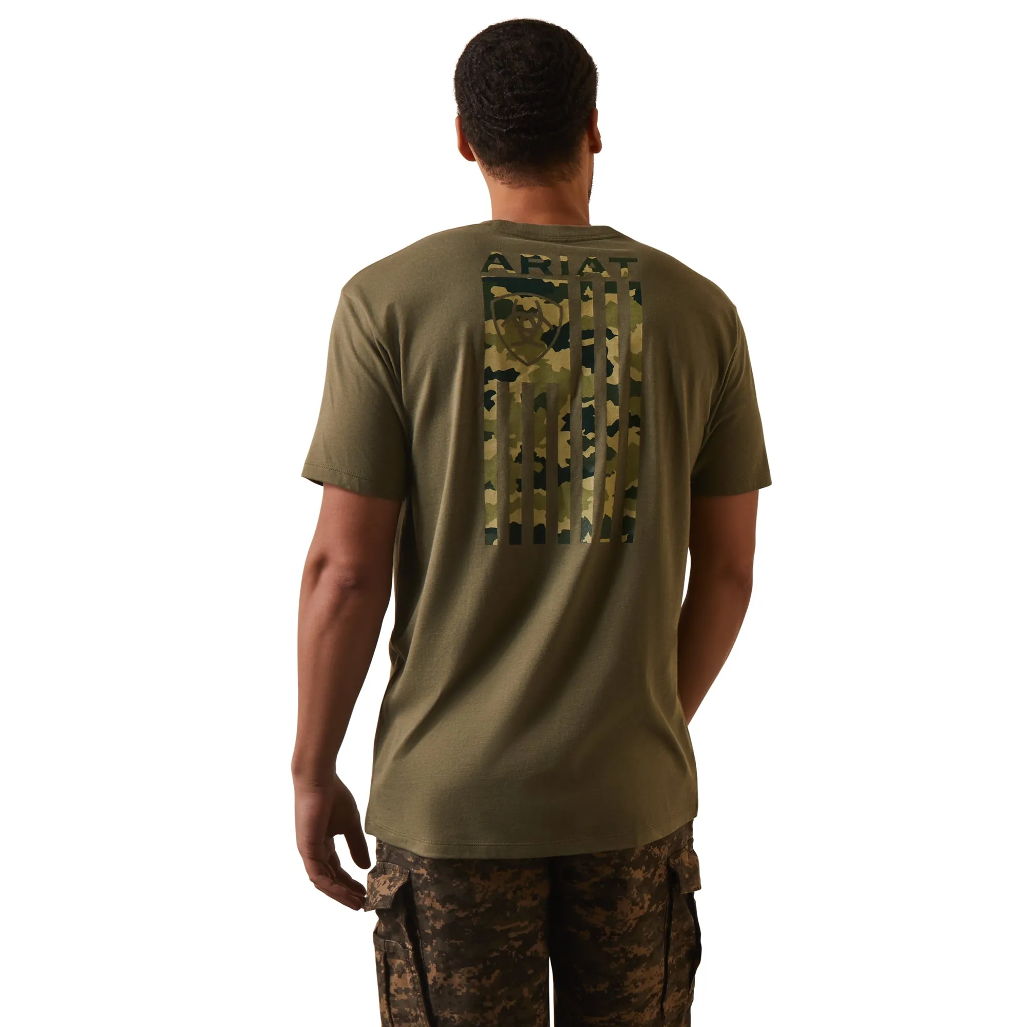 Ariat Men Tonal Camo Flag T-Shirt