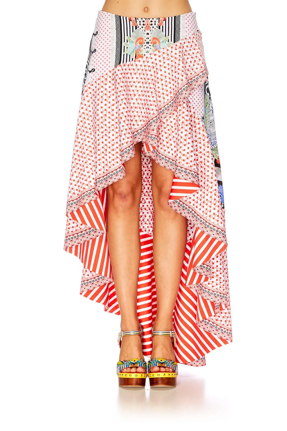 ASYMMETRIC FLOUNCE SKIRT MEET ME HERE