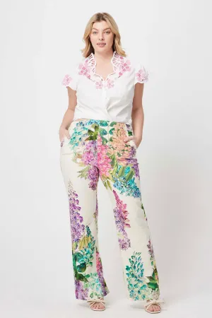 Ballou Embroidered Blouse Ivory Blush