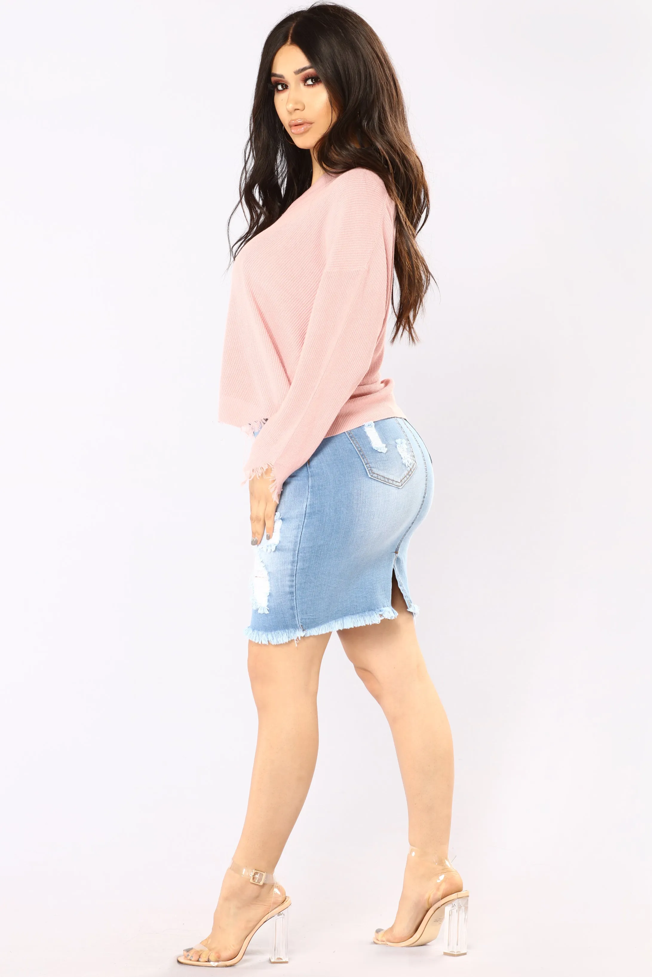 Beatriz V Neck Sweater - Mauve
