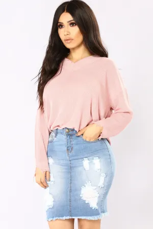 Beatriz V Neck Sweater - Mauve
