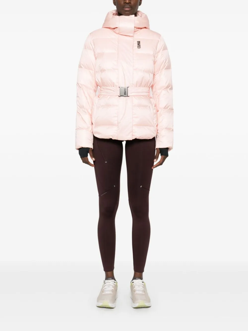 belted ski jacket