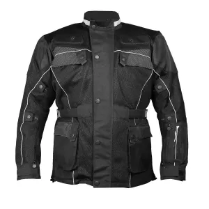 Black Cool Rider Motorcycle Mesh Jacket