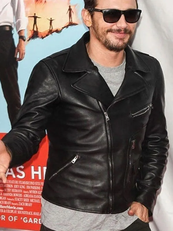 Black Stylish Leather Jacket Worn By James Franco | James Franco Black Stylish Leather Jacket