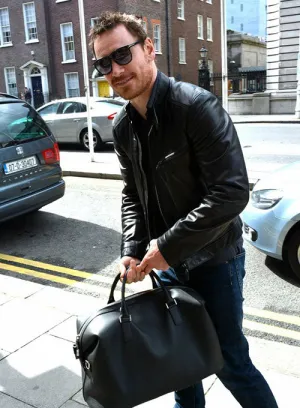 Black Stylish Leather Jacket Worn by Michael Fassbender | Michael Fassbender Leather Jacket