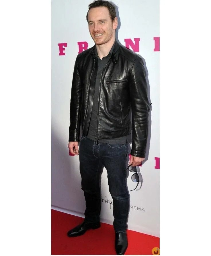 Black Stylish Leather Jacket Worn by Michael Fassbender | Michael Fassbender Leather Jacket