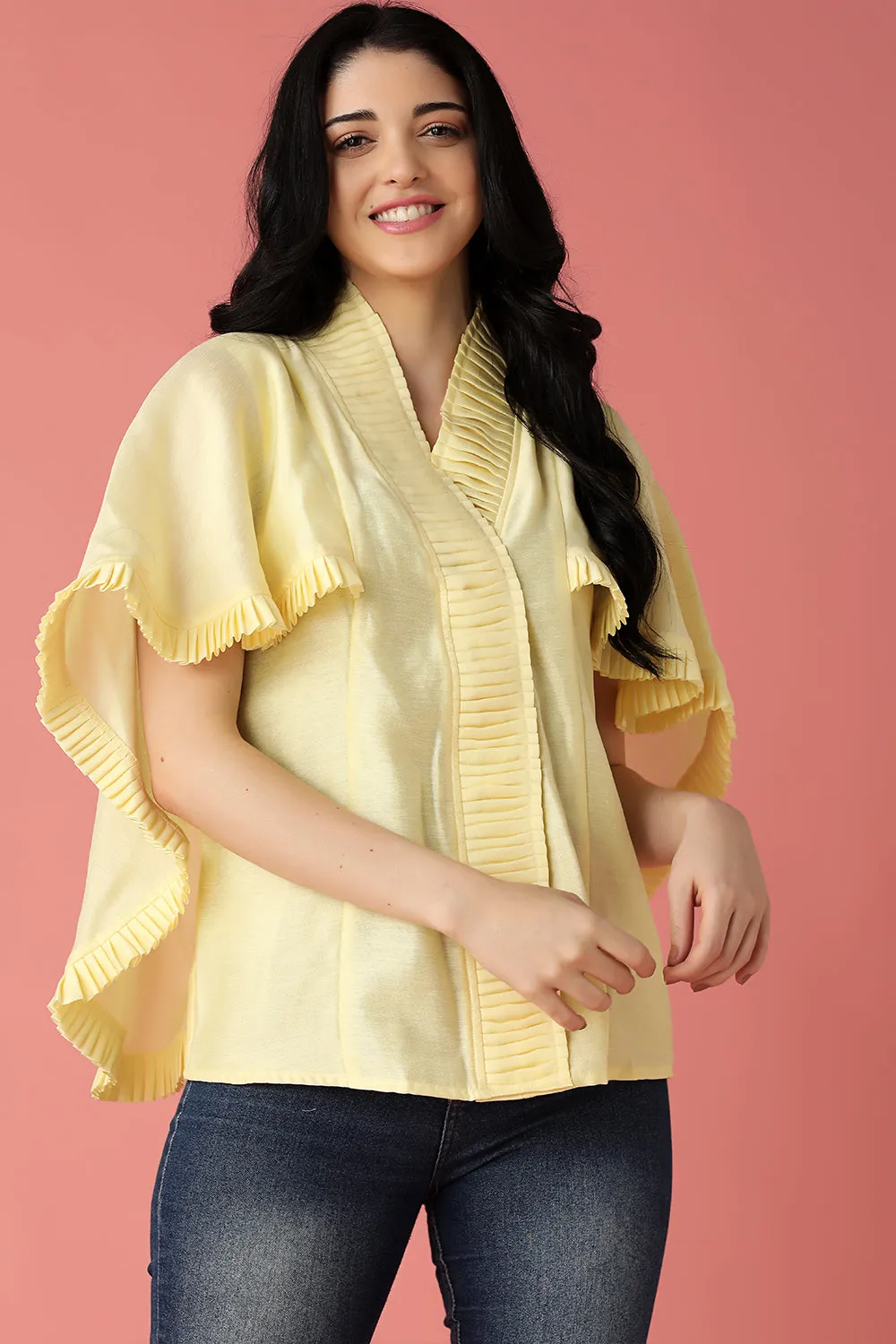 Cape Sleeved Blouse