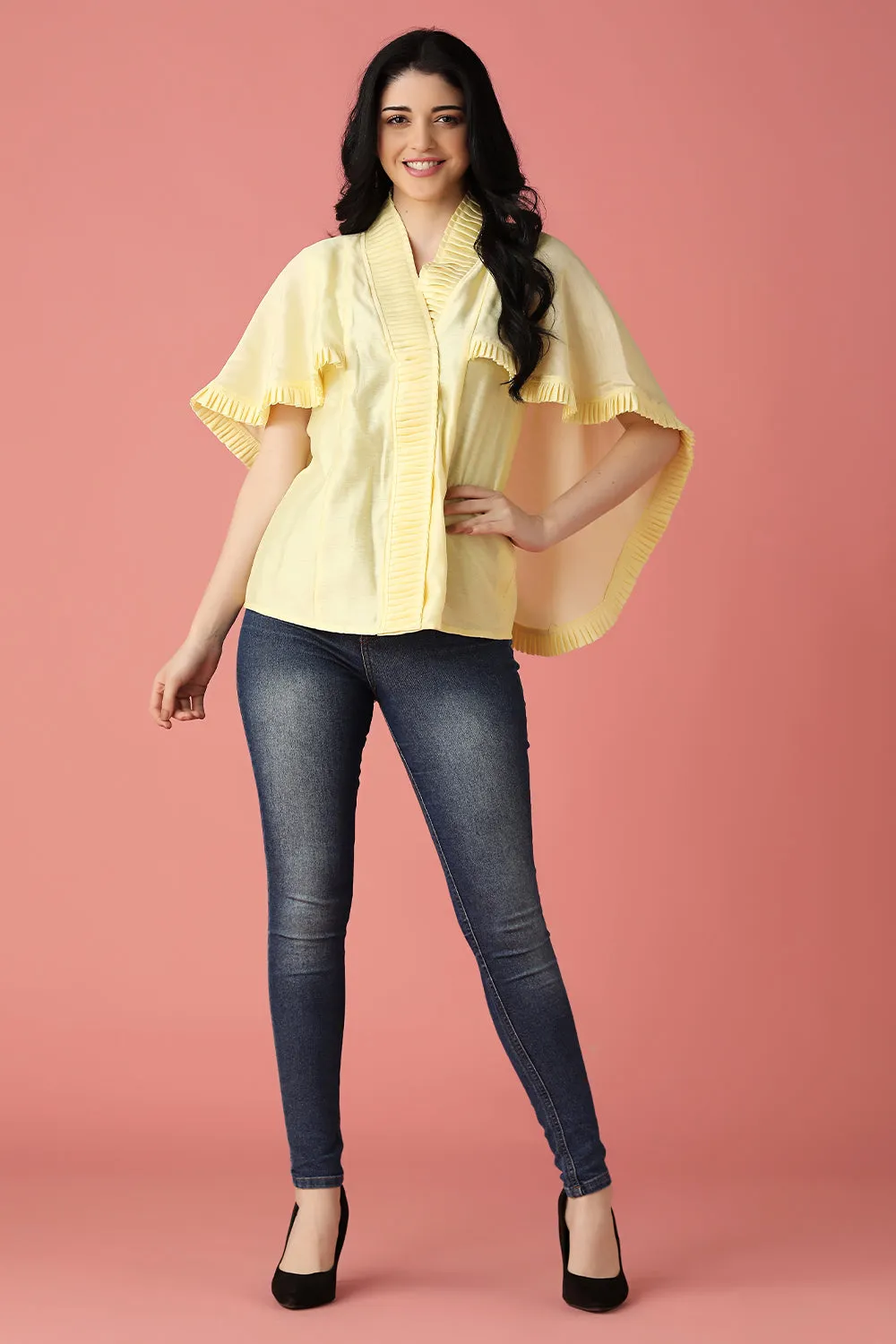 Cape Sleeved Blouse