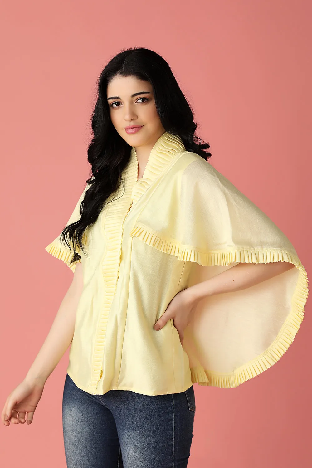 Cape Sleeved Blouse