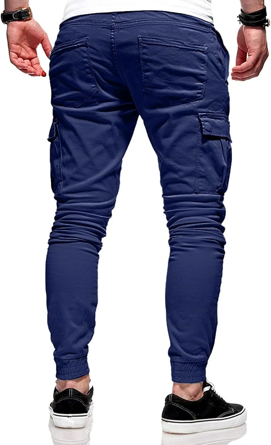 Cargo Pants for Men Big and Tall Pants Drawstring Trousers Men's Cargo Pant Straight Leg Relaxed Casual Work Ripstop