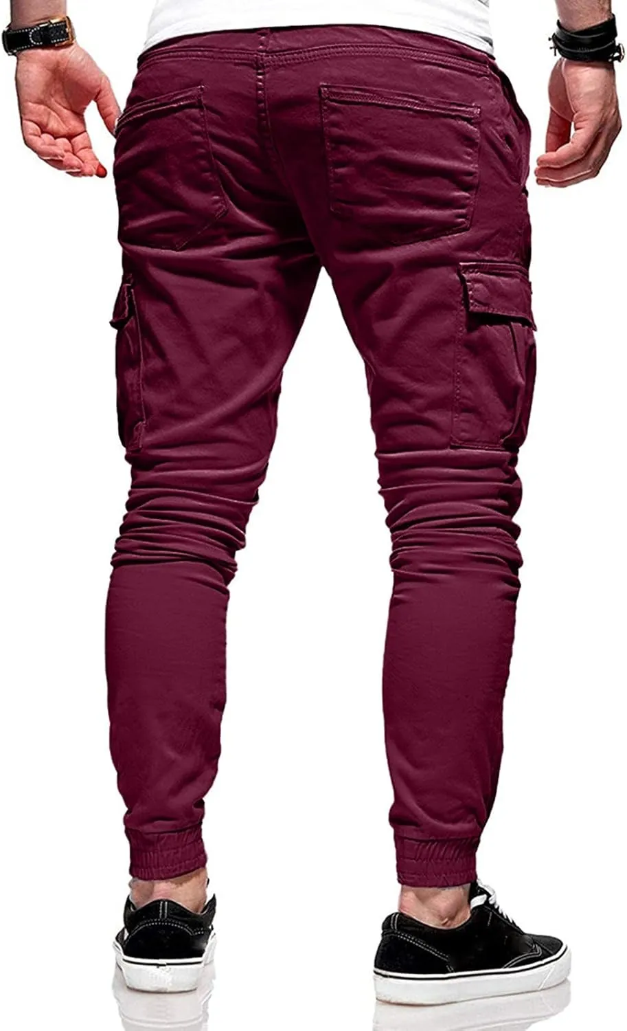 Cargo Pants for Men Big and Tall Pants Drawstring Trousers Men's Cargo Pant Straight Leg Relaxed Casual Work Ripstop
