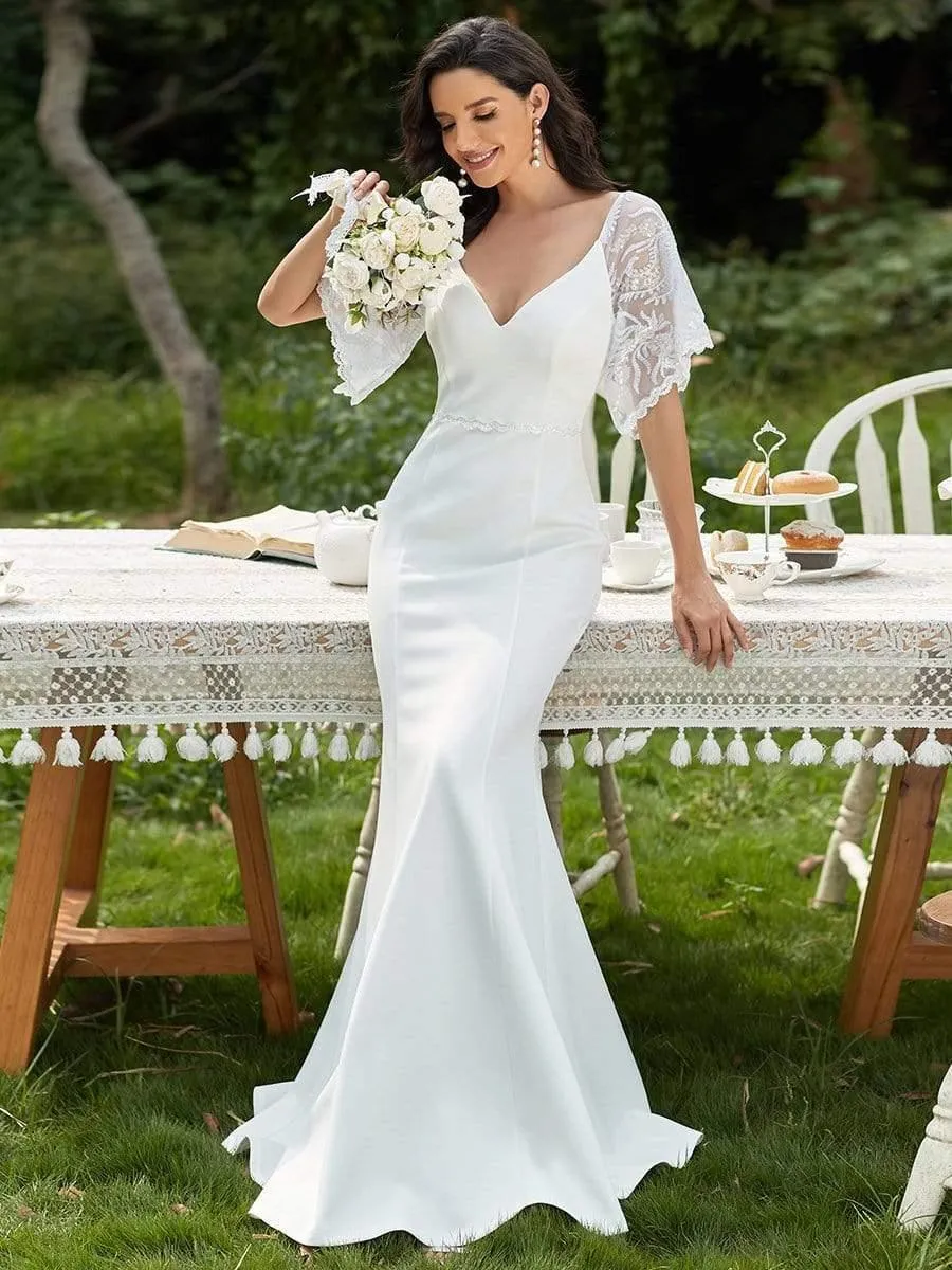 Cecil | Sexy V Neck Maxi Bodycon Mother of the Bride Dress