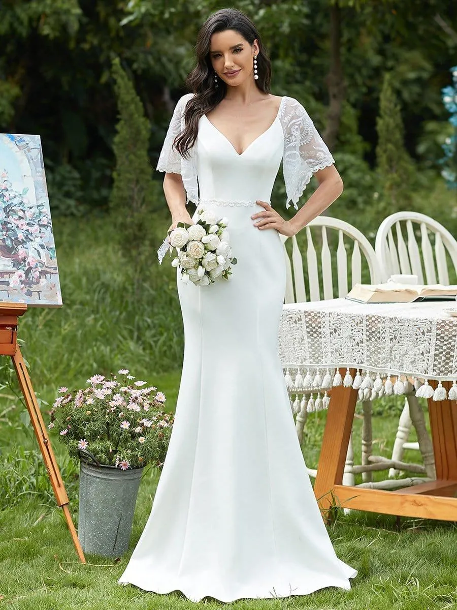 Cecil | Sexy V Neck Maxi Bodycon Mother of the Bride Dress