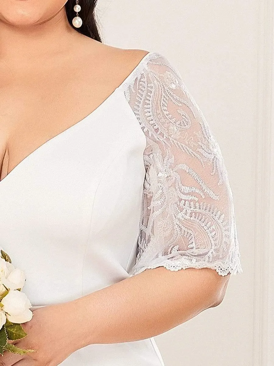 Cecil | Sexy V Neck Maxi Bodycon Mother of the Bride Dress