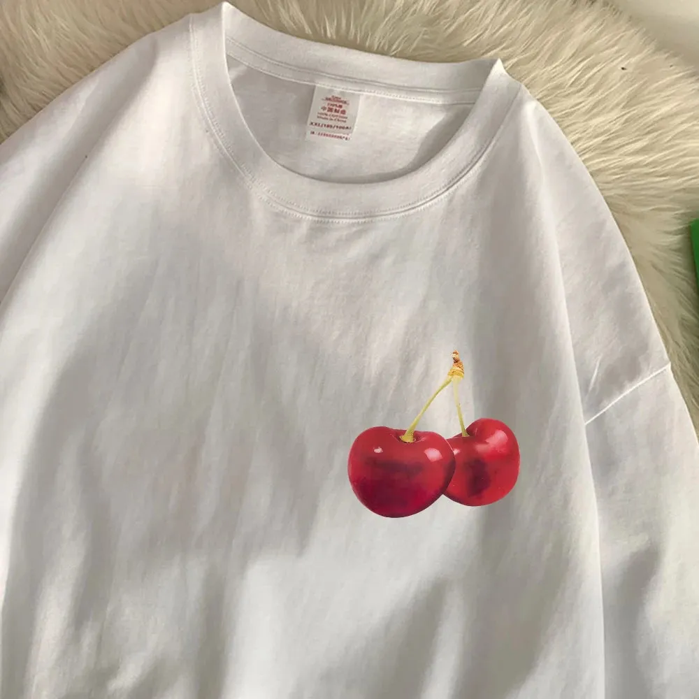 Cherries Cosh Valentine Funny T Shirts Women Summer Casual Tee