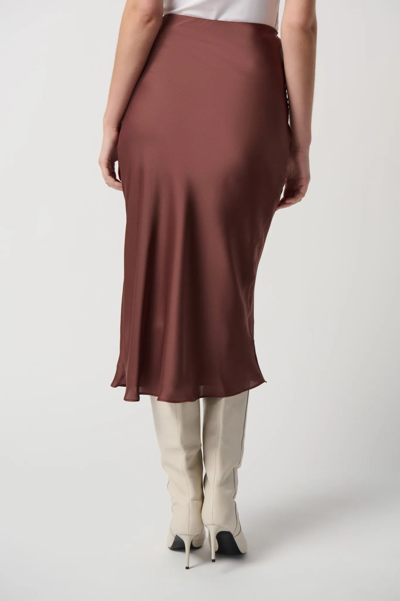Chiffon Lining Satin Flared Skirt