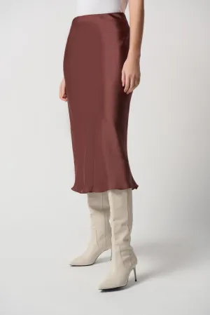 Chiffon Lining Satin Flared Skirt