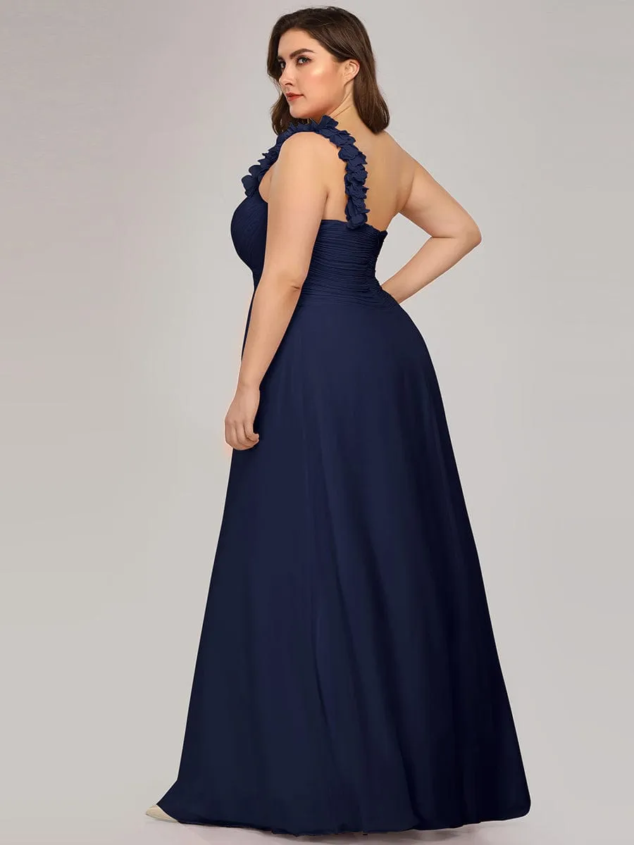 Chiffon One Shoulder Long Bridesmaid Dress