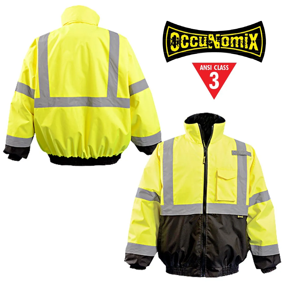 Class 3 Black Bottom Bomber Jacket - Extra Large
