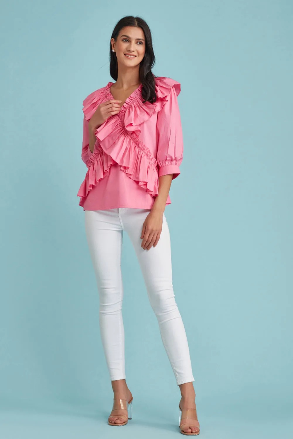 Cosmos Ruffled Blouse