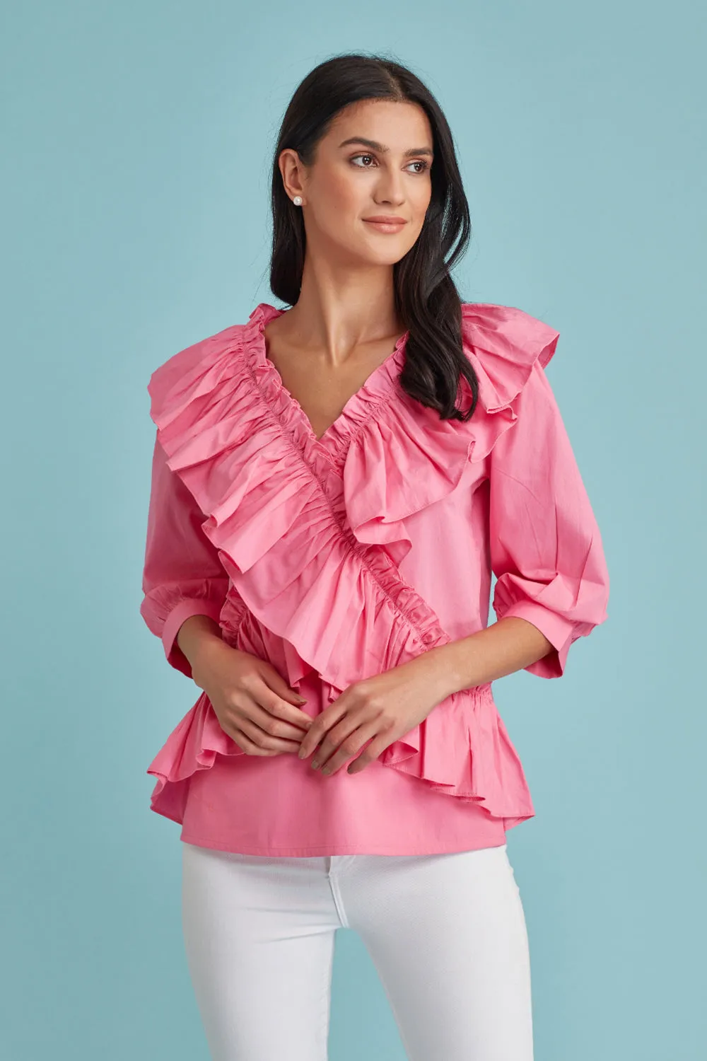 Cosmos Ruffled Blouse