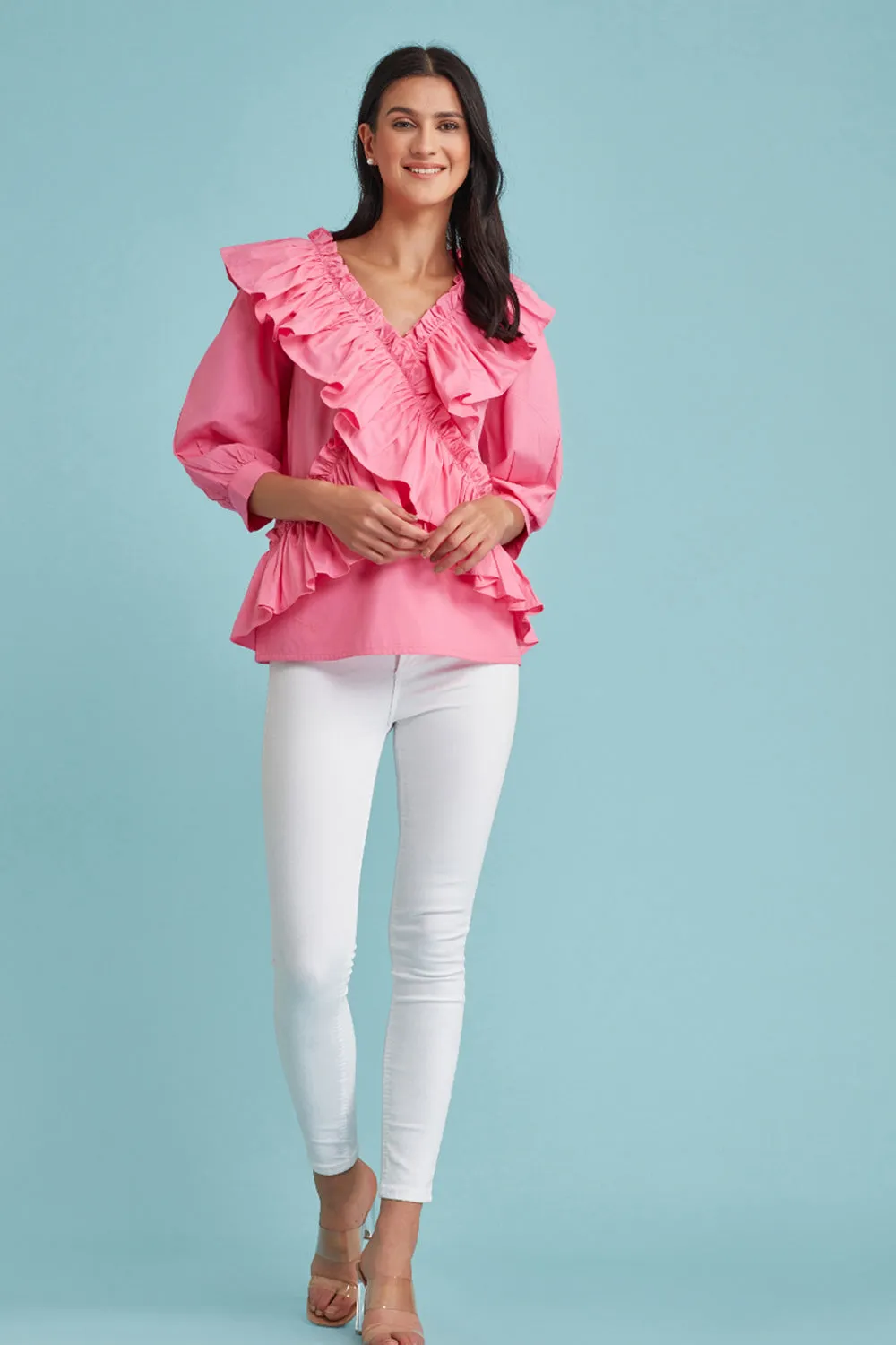 Cosmos Ruffled Blouse
