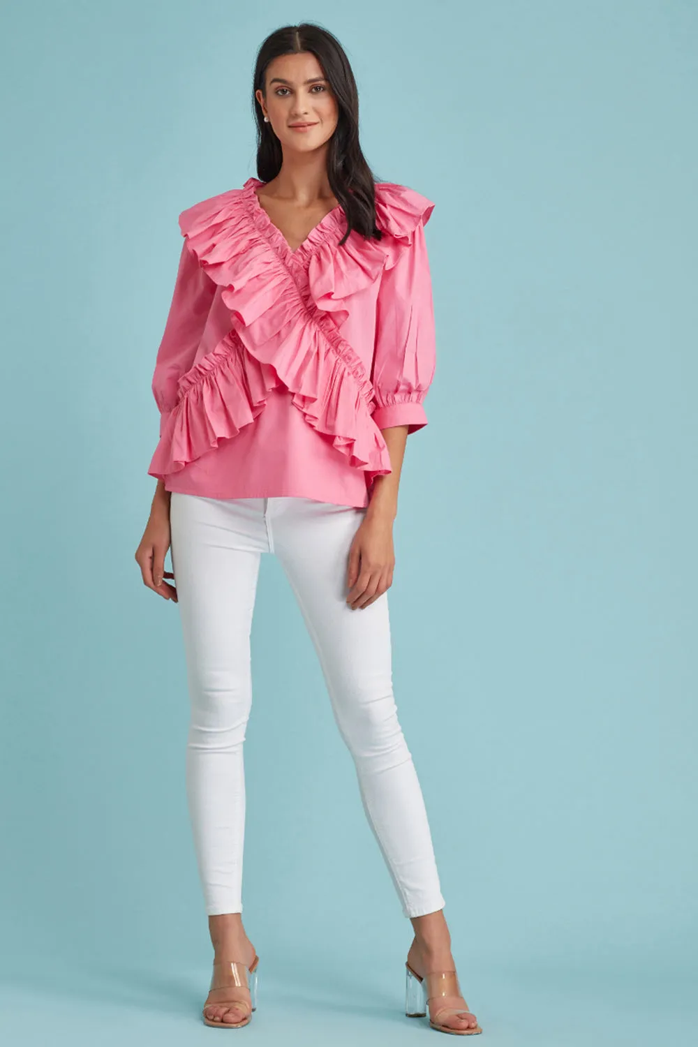 Cosmos Ruffled Blouse