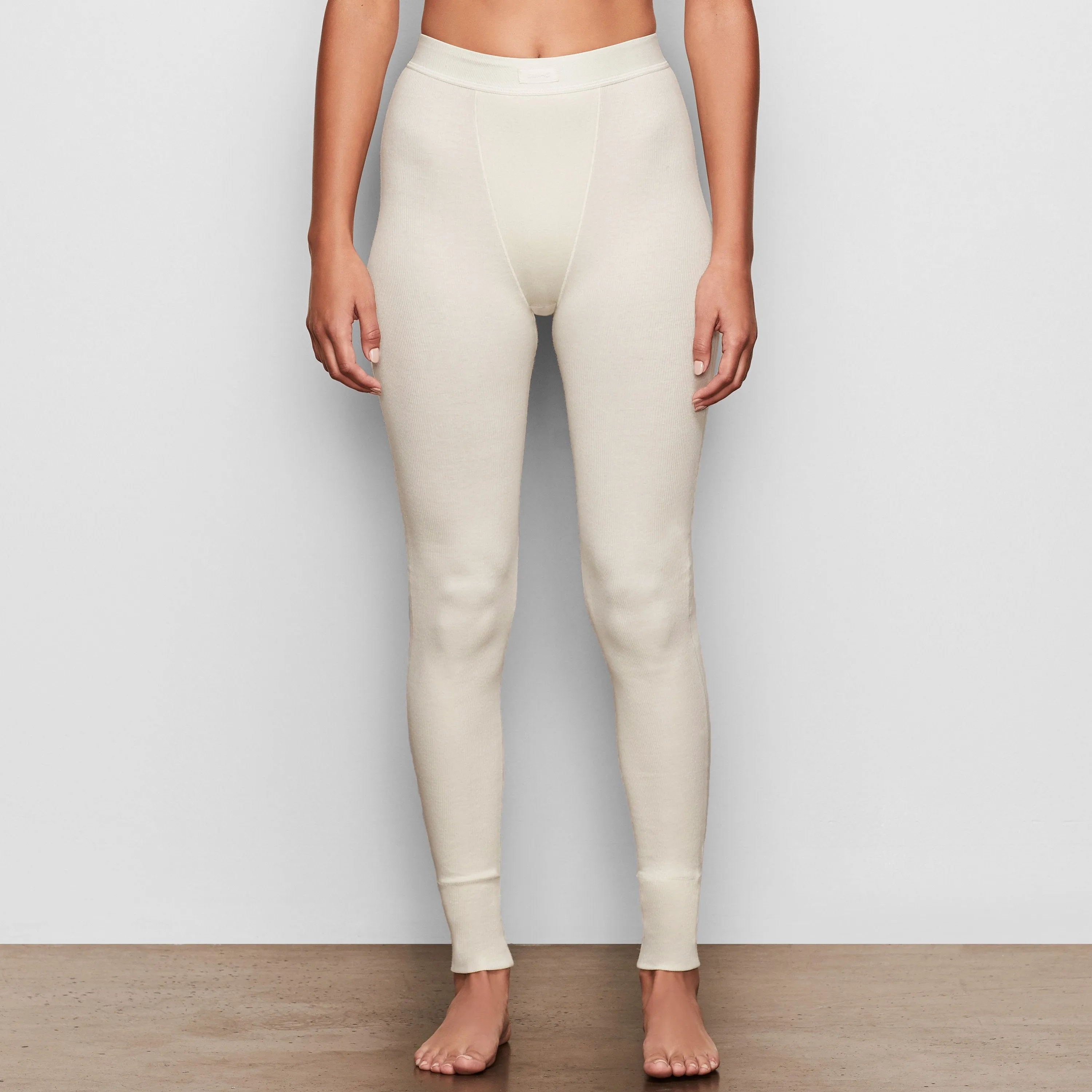COTTON RIB THERMAL LEGGING | BONE