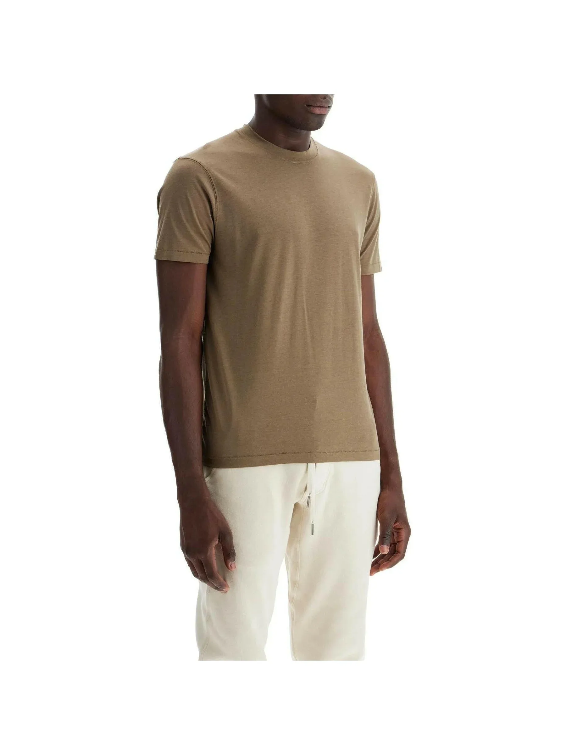 Crew Neck T-Shirt in Lyocell Cotton