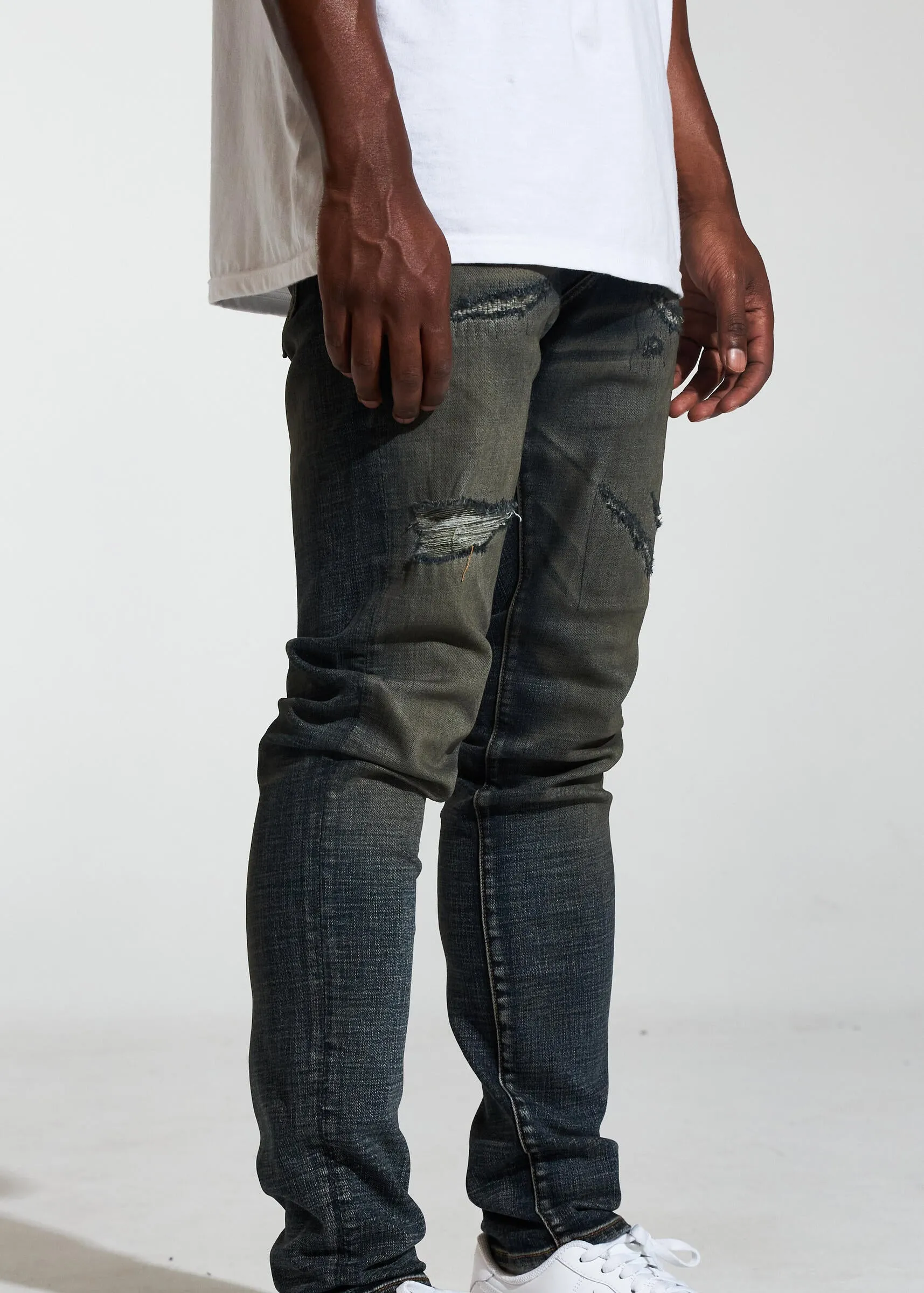 Crysp Denim Avenue Dark Indigo Stacked Denim Jeans (CRYSPR241-031)