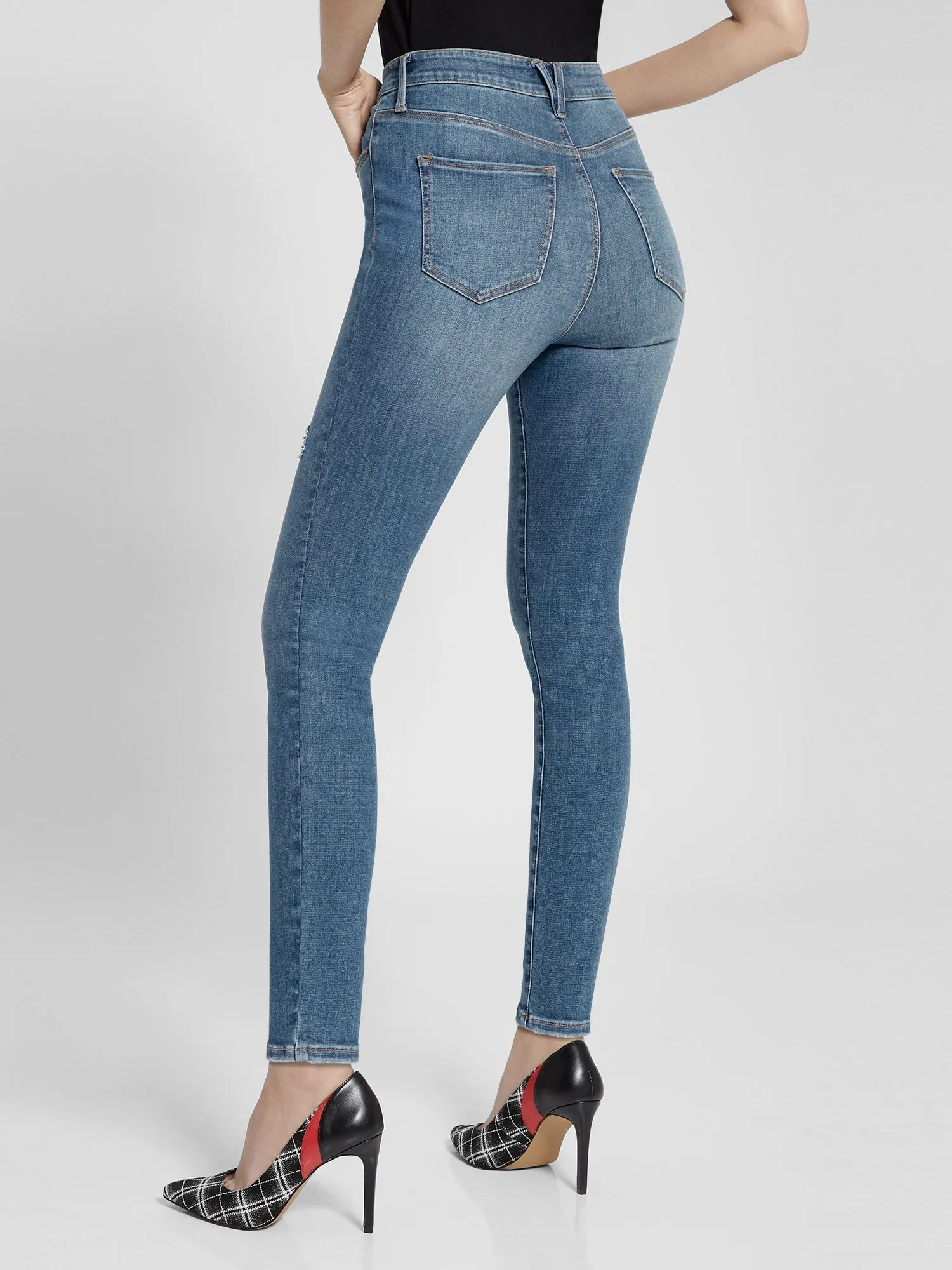 Essential High-Waisted Super-Skinny Jeans - Dark Wash