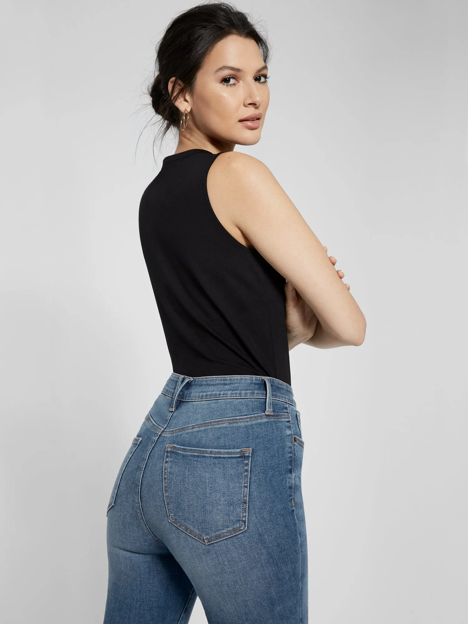 Essential High-Waisted Super-Skinny Jeans - Dark Wash