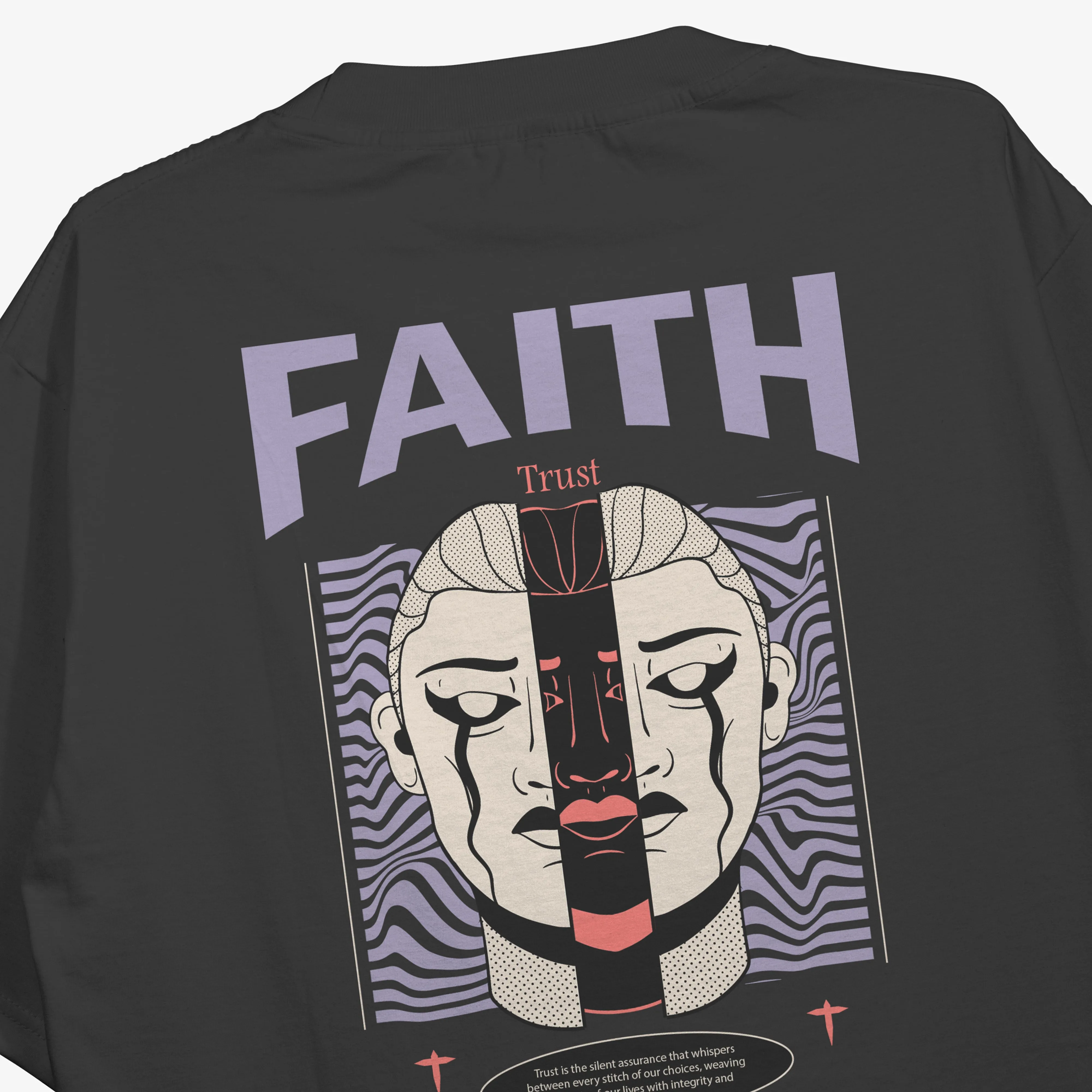Faith Oversized Black Tshirt