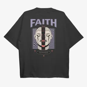 Faith Oversized Black Tshirt