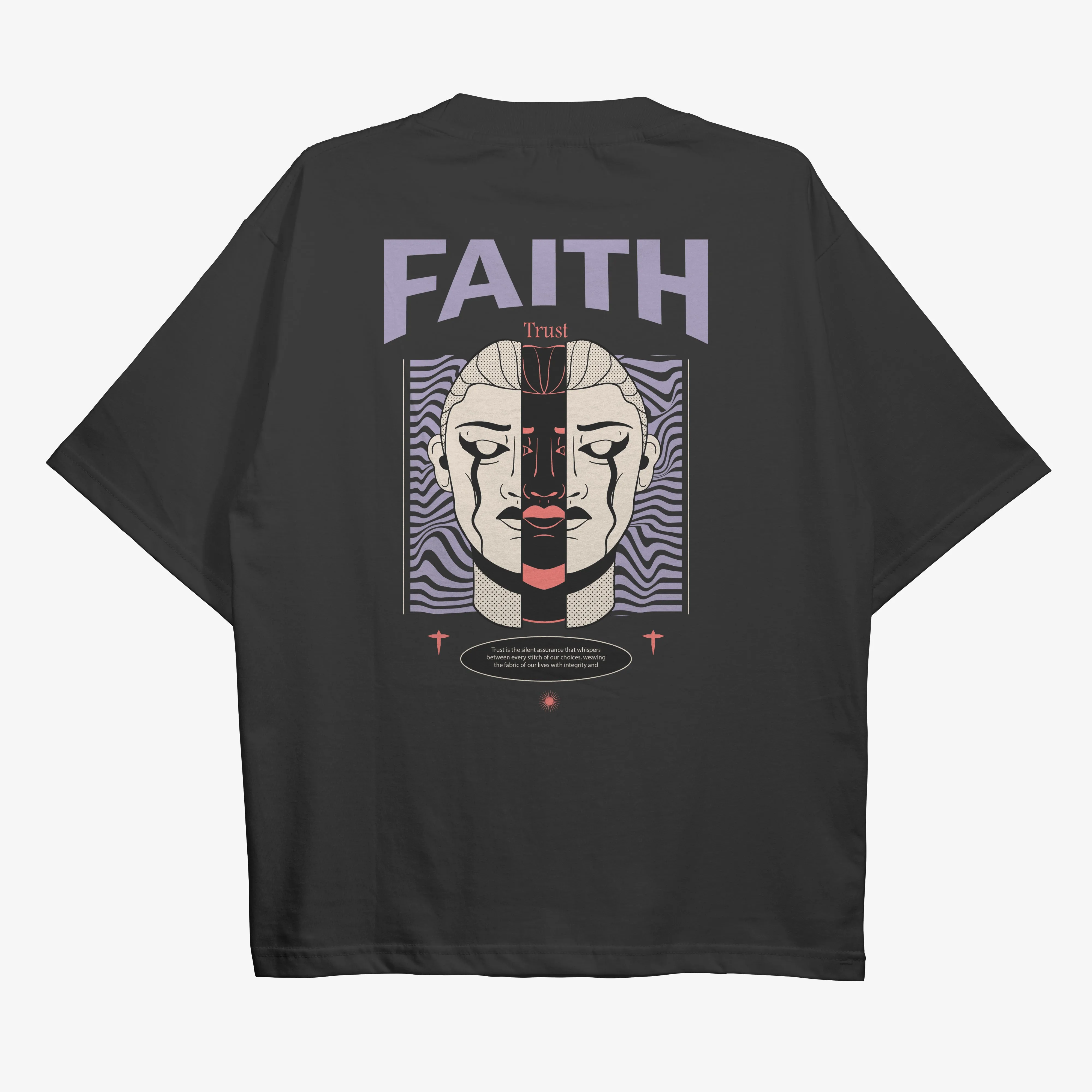 Faith Oversized Black Tshirt