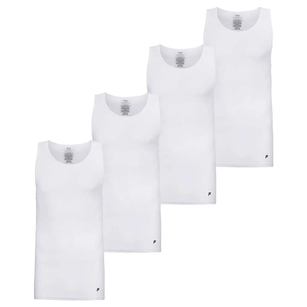FILA - Men's 4 Pack Athletic Tank Top (FM0018CT23 100)
