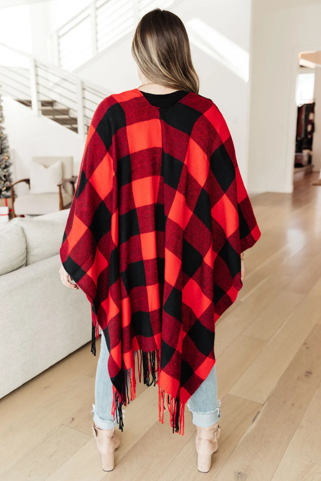 Fireside Buffalo Plaid Shawl