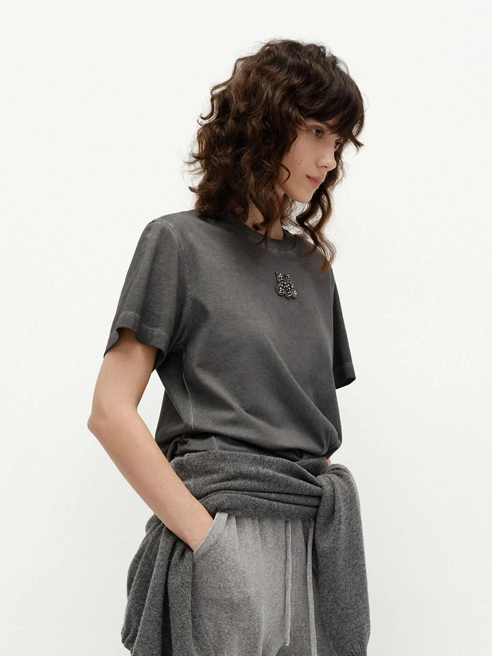 Front Crystal Cotton T-shirts