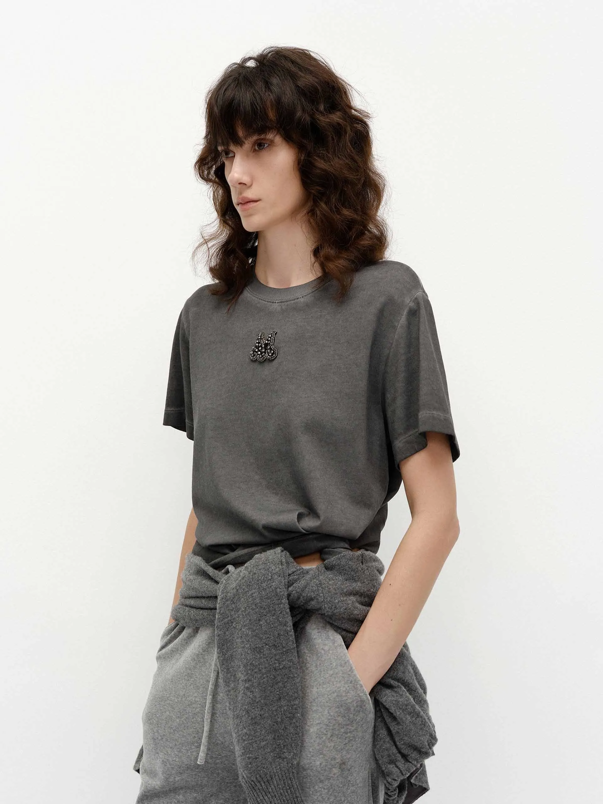 Front Crystal Cotton T-shirts
