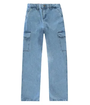 Girl's Cotton Mifre Cargo Pants - Bleached Used