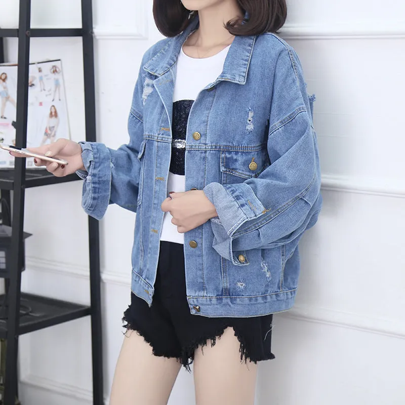 Glamzlife's Ripped Sequined Denim Jacket