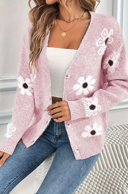 Gracie Floral Pattern Cardigan