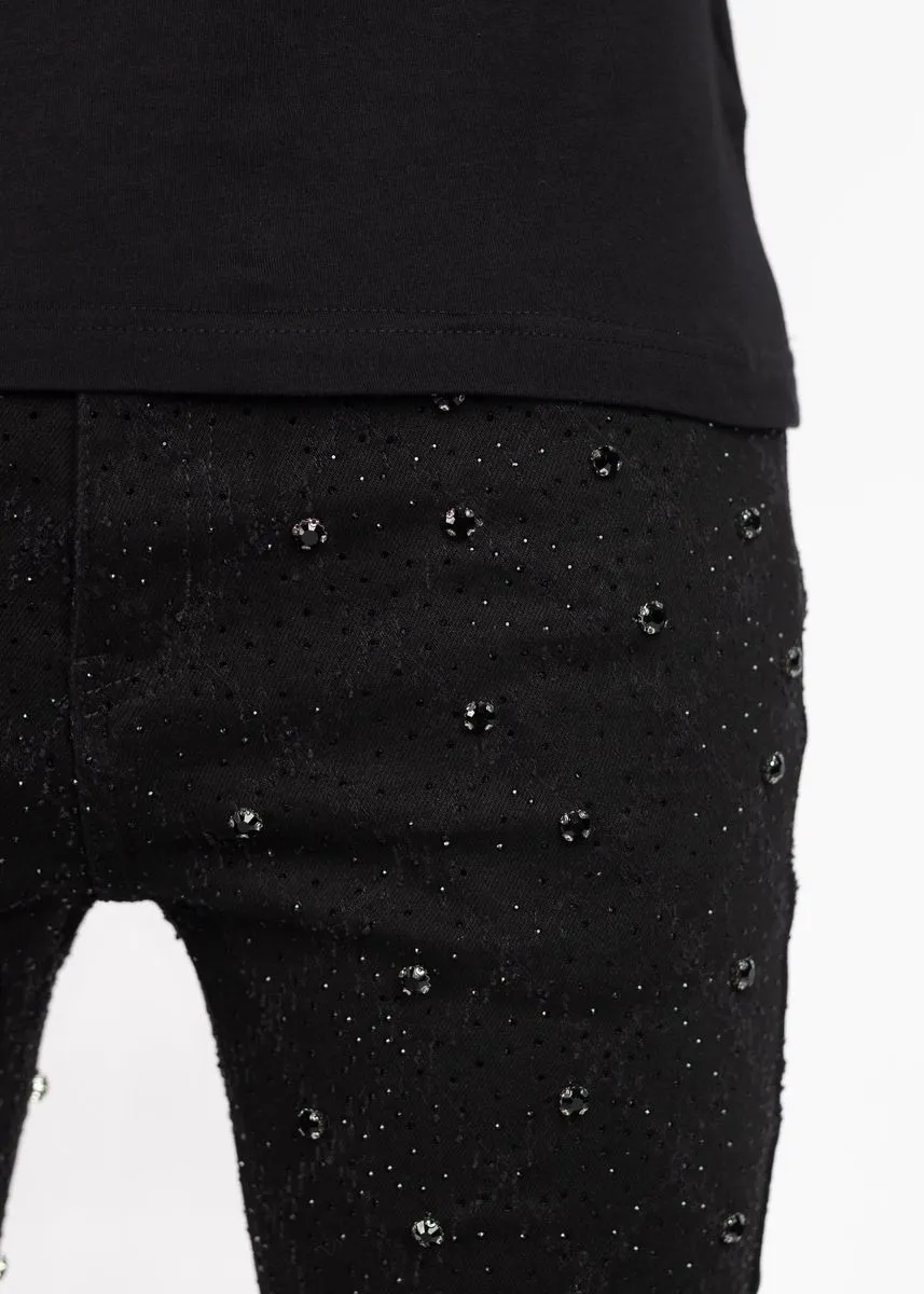 Guapi All Black Embellished V2 Denim Jeans