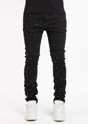 Guapi All Black Embellished V2 Denim Jeans
